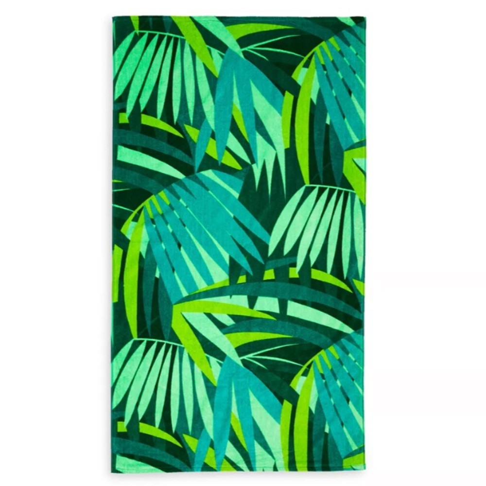 Sky Collection Cotton Tropical Leaf Beach Towel NWT